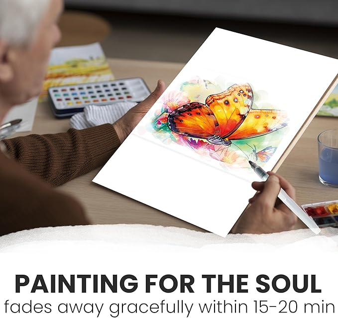 QUOKKA Water Painting Dementia Activities for Seniors – Vibrant Blooms – Alzheimers Products for Elderly - Activities for People with Dementia - Crafts for Seniors