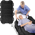 Bed Positioning Pad with Reinforced Handles 63" x 40" Washable Patient Transfer Slide Sheet for Body Lifting, Turning, Repositioning, for Elderly, Incontinence, Caregiver, Black