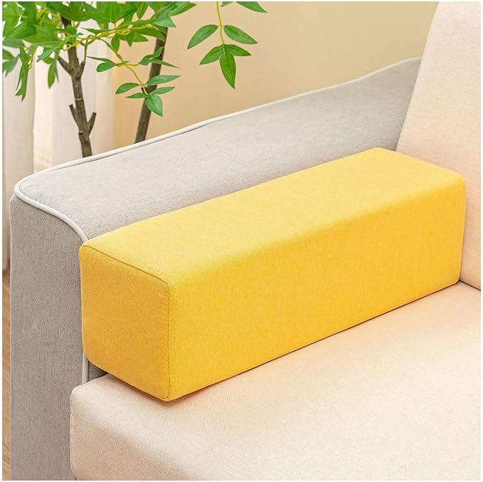 Couch Arm Rest Pillow, High Density Foam Armrest Cushion Removable Pillowcase Washable Elbow Support, Thicken High Density Foam Pad for Recliner Sofa, Bed, Armchair(9,29.5X7.9X7.9in)