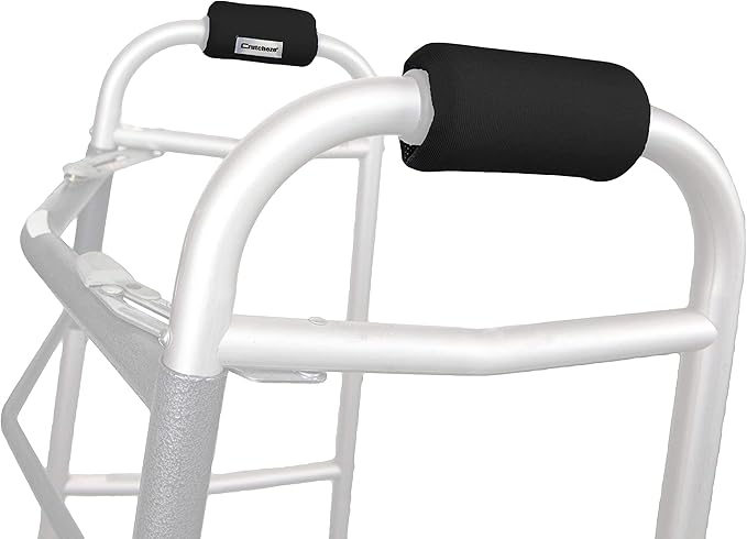 Crutcheze Walker Padded Hand Grip Covers Premium USA Designed Moisture Wicking, Comfort, Fashion, Washable - Standard Walker Handle Cushion - Mobility Aid Accessories