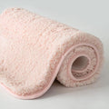 MIULEE Pink Bathroom Rug - Cute Absorbent Bath Mat Made of Thick Fluffy Microsiber for Bathroom Floor, Tub or Entryway, Non Slip Rubber Backside for Extra Safety, Machine Washable - Blush, 16''x24''