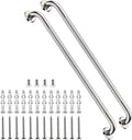 36 Inch Anti Slip Shower Grab Bar,Munzong 2 Pack Bathroom Grab Bars and Showers,Brushed Nickel Knurled Handicap Balance Bar,Safety Hand Rail Support Elderly Senior Bath Handle