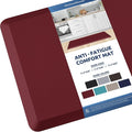 KitchenClouds Kitchen Mat Cushioned Anti Fatigue Kitchen Rug 17.3"x39" Waterproof Non Slip Kitchen Rugs and Mats Standing Desk Mat Comfort Floor Mats for Kitchen House Sink Office (Red)