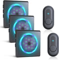 CallToU Hearing Impaired Doorbell with Strobe Light & 55 Melodies, 1000ft Long Range Wireless Door Bell for Elderly/Senior Adjustable Volume, IPX5 Waterproof Call Buttons 2 + Plug-in Receivers 3