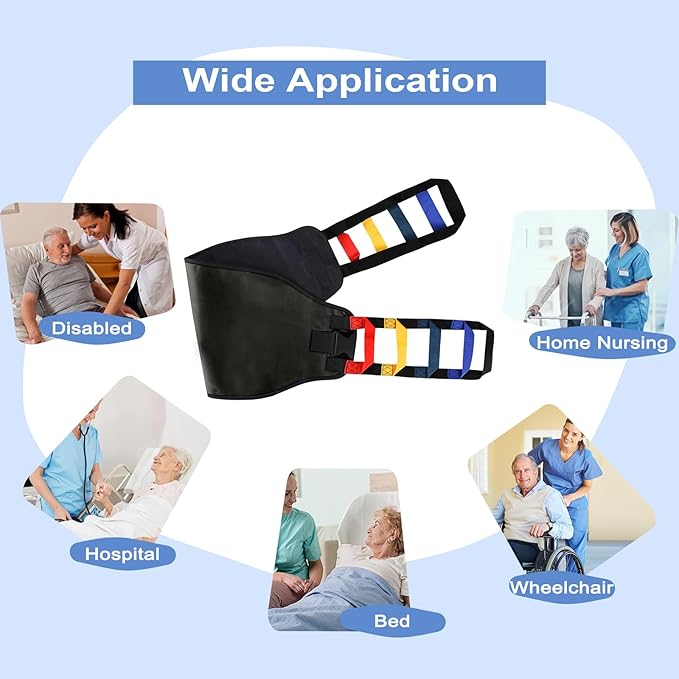Transfer Sling, Transfer Belt for Elderly, Gait Belts for Seniors, Heavy Duty Patient Lift Belt, Mobility Standing and Lifting Aid for Disabled, Elderly, Injured- Safely Move from Bed and Wheelchair