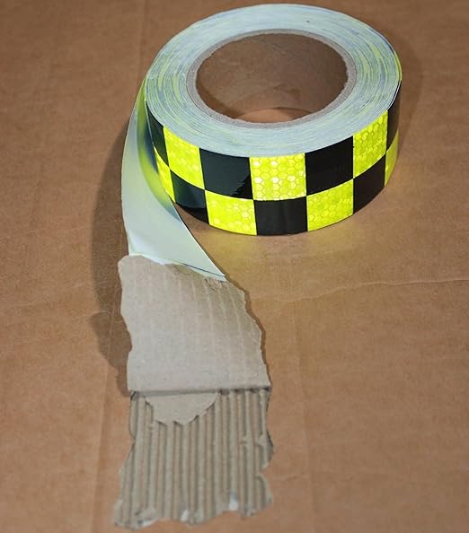 Reflective Tape 2 inch X 66 feet, Outdoor Waterproof Hazard Conspicuity Safety Warning Industrial Marking Tape