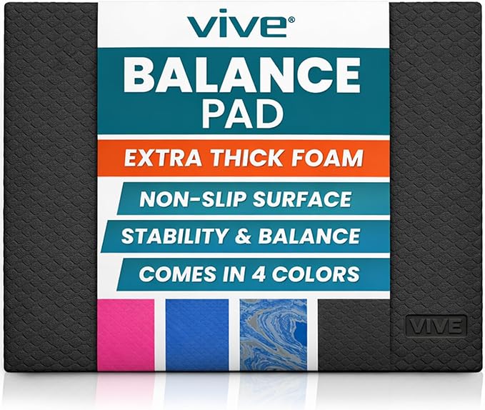 Vive Balance Pad - Foam Large Yoga Mat Trainer for Physical Therapy, Stability Workout, Knee and Ankle Exercise, Strength Training, Rehab - Chair Cushion for Adults, Kids, and Travel
