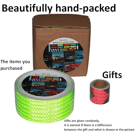 Green Reflective Tape Outdoor Waterproof 3 inch, High Visibility Hazard Conspicuity Safety Industrial Marking Tape (66 feet)