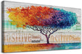 Lapremoly Boho Wall Decorations For Living Room Canvas Wall Art For Bedroom Large Size Office Wall Decor Abstract Color Tree Paintings Walls Pictures Artworks ReadyTo Hang Home Decoration 20"X40"