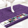 Muddy Mat® | Super Absorbent Door Mat Indoor, Microfiber Quick Dry Chenille Entryway Rug, Non-Slip Front Door Mat, Indoor Mats for Entryway, Machine Washable Pet Rug, Purple 48"x60"