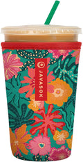 Sok It JavaSok Iced Coffee & Cold Soda Insulated Neoprene Cup Sleeve (Tropic Like It's Hot, Medium: 22-28oz)