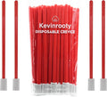 50pc Crevice Cleaning Brush Tool Kit - Disposable Toilet Brush & Seat Cleaner (Red)