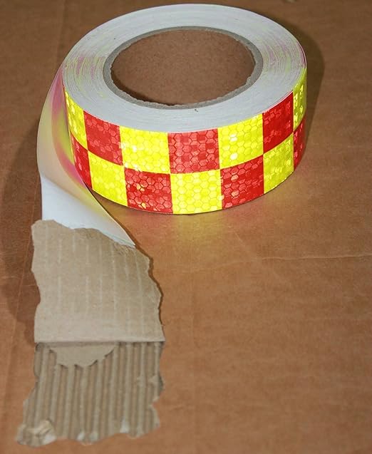 Reflective Tape 2 inch X 66 feet X 10 Rolls, Outdoor Waterproof Hazard Conspicuity Warning Marking Tape for Cars Trucks