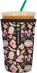 Sok It JavaSok Iced Coffee & Cold Soda Insulated Neoprene Cup Sleeve (Spellbound, Medium: 22-28oz)