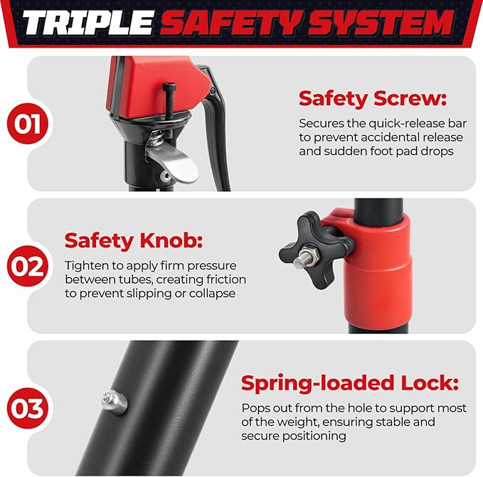 XINQIAO Cabinet Jacks for Installing Cabinets, Heavy Duty Third Hand Tools Adjustable Support Pole from 49.2 in to 114.2 in, 2 PCS
