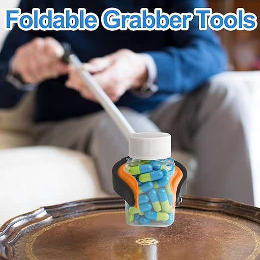 6 Pack 32 Inch Commercial Trash Grabber for Elderly Assist, Heavy Duty Lightweight Reacher with Ergonomic Handle & Non-Slip Grip, Multi-Use Outdoor Home Garden Cleanup Mobility Aid Tool