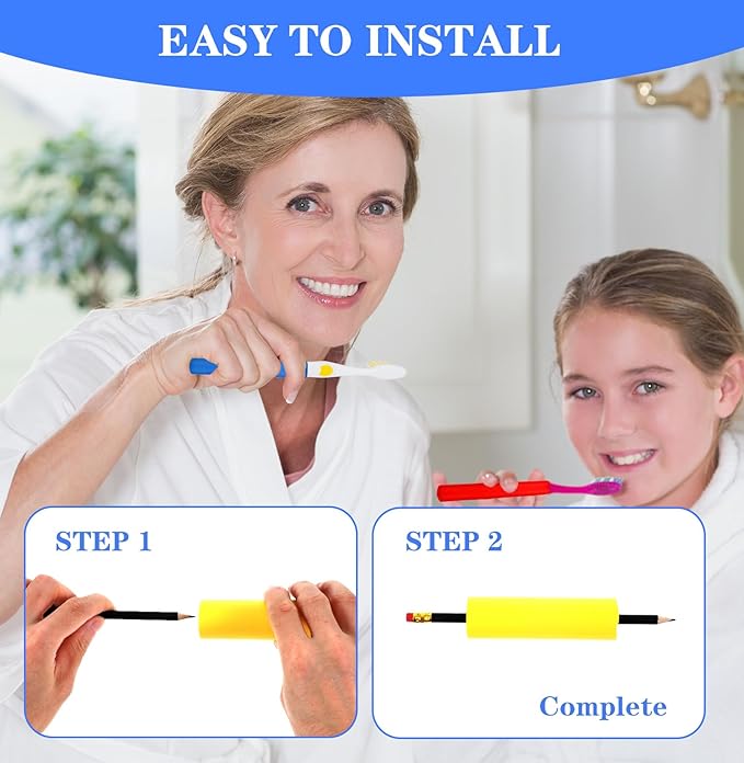 6 Pcs Foam Grip Tubing Comfort Non-Slip Foam Tubing for Utensils Pens Pencils Tools Ergonomic Handle Grip Tube for Elderly, Disabled, 3 Sizes