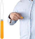 Easy Button Hook, Steel Button Helper Tool for Elderly, Wide Plastic Handle Buttons Fastener Device Assist Dressing Aid Tool for Seniors One Hand - 1 Pack, Yellow