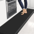 4/5 Inch Thick Kitchen Mats for Floor, StepRite Kitchen Rug for Standing Desk, Non-Slip, Thicker, Stain & Water Resistant, Comfort Anti Fatigue Floor Mat for Home, Kitchen, Office - Black,108 * 30''