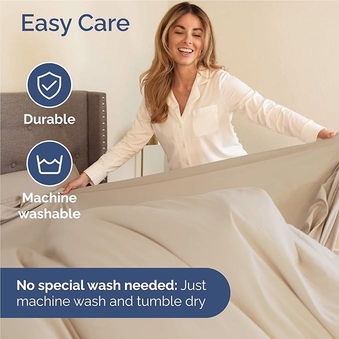 Twin XL 4 Piece Sheet Set - Cooling & Breathable Bed Sheets - Hotel Luxury Bed Sheets for Women, Men, Kids & Teens - Bedding with Deep Pockets & Easy Fit - Soft and Wrinkle Free - Twin XL Wheat Sheets