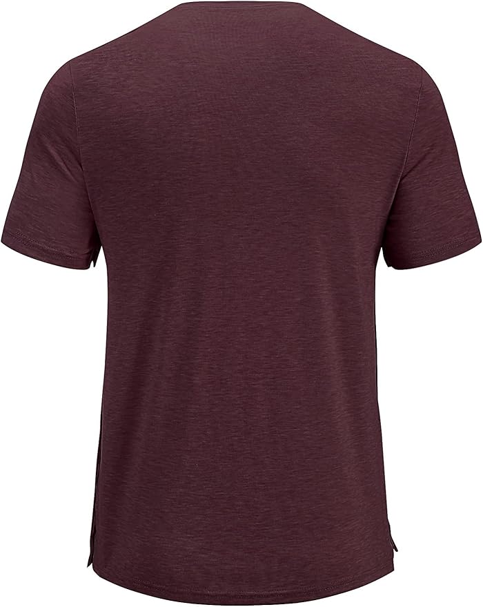 Poriff Men's Post Shoulder Surgery Recovery Shirts Full Tear Away Short Sleeve Snap Chemo Port Access Shirt