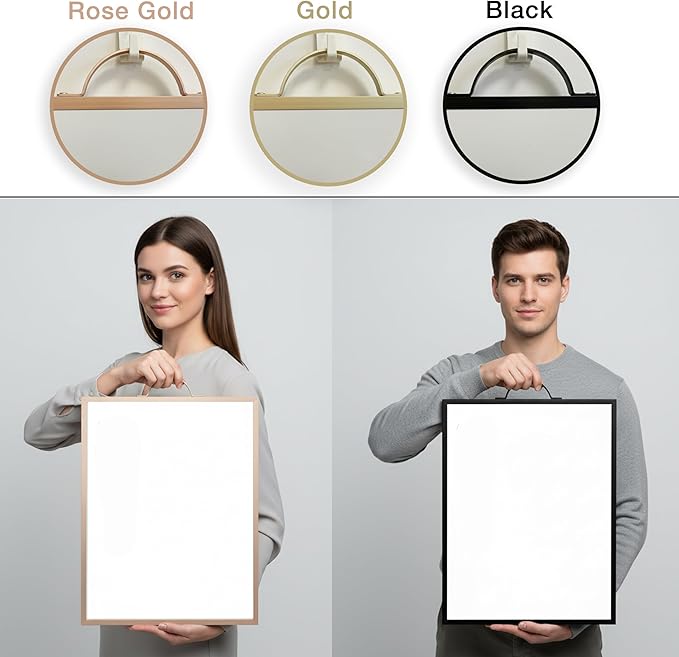 Small Magnetic Dry Erase Whiteboard 12x16 with Handle – Double-Sided Portable Board with Black Aluminum Frame – Includes Markers, Eraser & Magnets for Home and Office
