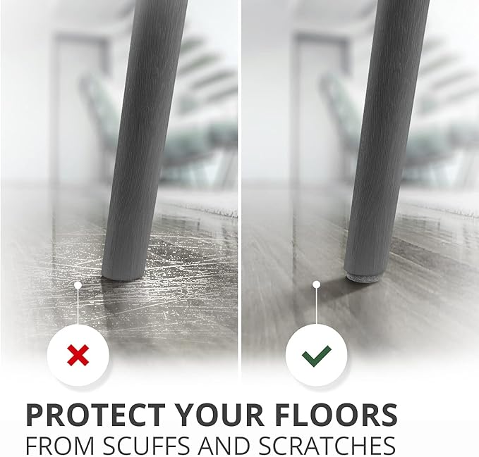 235 pcs Grey Felt Furniture Pads X-Protector! Huge Quantity of Furniture Pads for Hardwood Floors with Many Big Sizes – Your Ideal Wood Floor Protectors for Furniture. Protect Any Type of Hard Floor!