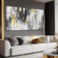Large Wall Art Living Room Decor Black and Gold Abstract Art Wall Modern Artwork Decor for Office Bedroom Kitchen 24x48 In