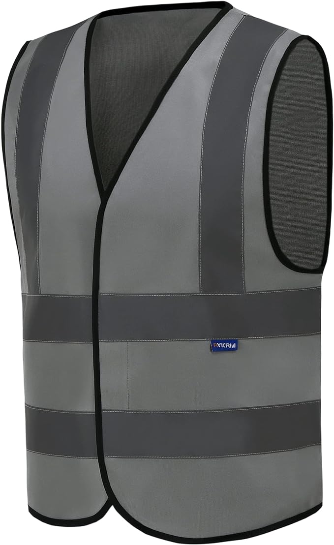 AYKRM 12 colour High visibility viz vest hi vis viz reflective work construction safety vest (XS-8XL)