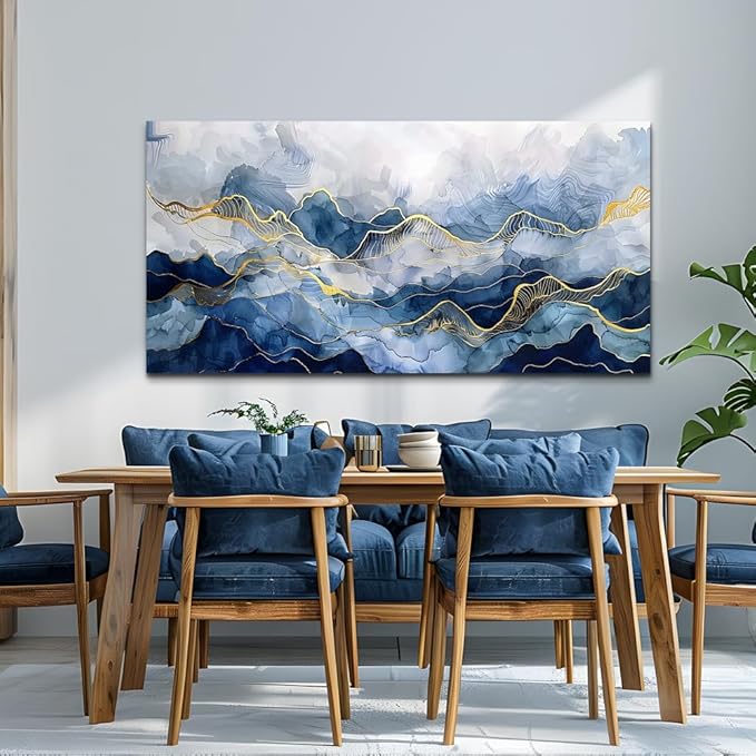 FUHAIHUA Large Canvas Decor For Bedroom Wall Art For Living Room Office Decorations Minimalism Pictures Ink Abstract Paintings Artwork Modern Home Decor Posters Ready To Hang 30"X60"