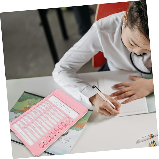 Uonlytech Student Behavior Chore Chart Portable 2-in-1 DIY Reminder and Schedule Board for Boys and Girls Multi-functional Habit Tracker for Classroom and Home