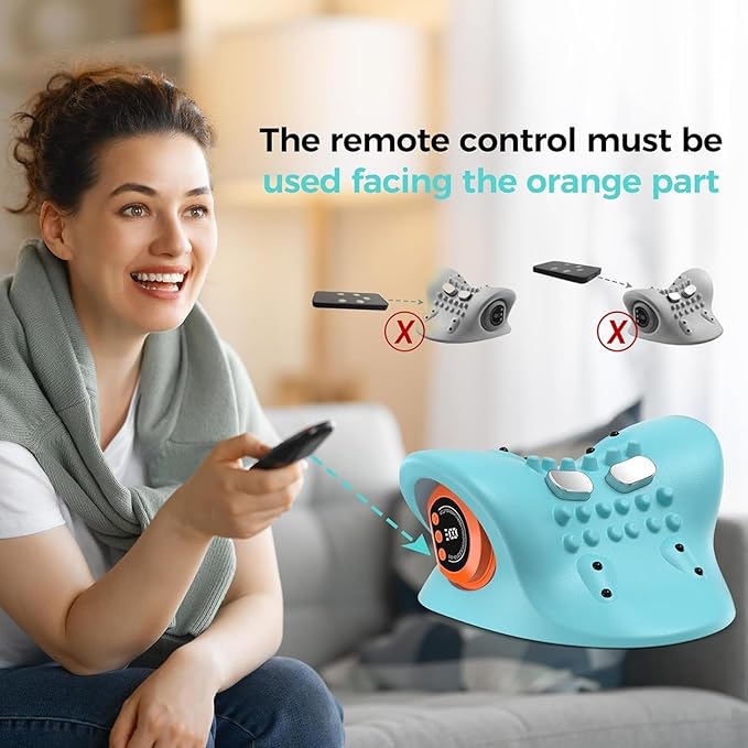 Multifunctional Neck Massager Relieves Neck Fatigue, 6 Massage Intensity Levels and Heating Functionality, an Ideal Gift for Family and Friends