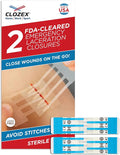 Clozex Emergency Laceration Closures - Repair Wounds Without Stitches, FSA HSA Eligible Skin Closure Device for 2 Individual Wounds Or Combine for Total Length of 2 Inches