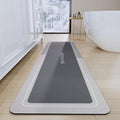 Bath Mats 17x70 Inch, Modernized Magic Mat Bathroom, Rubber Anti Slip Quick Drying Absorbent Bathroom Rug, Shower Room Rugs for in Front of Bathtub, Sink, Gray