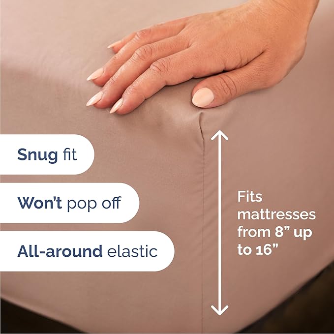 Queen 6 Piece Sheet Set - Cooling & Breathable Bed Sheets - Hotel Luxury Bed Sheets for Women, Men, Kids & Teens - Comfy Bedding w/Deep Pockets & Easy Fit - Soft & Wrinkle Free - Queen Mauve Sheets