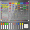 PigPotParty Acrylic Magnetic Chore Chart for Family & Multiple Kids – 16"x12" Large Dry Erase Chore Board for Fridge, Daily & Weekly Responsibility Chart for Adults, Includes 12 Markers & 1 Towel