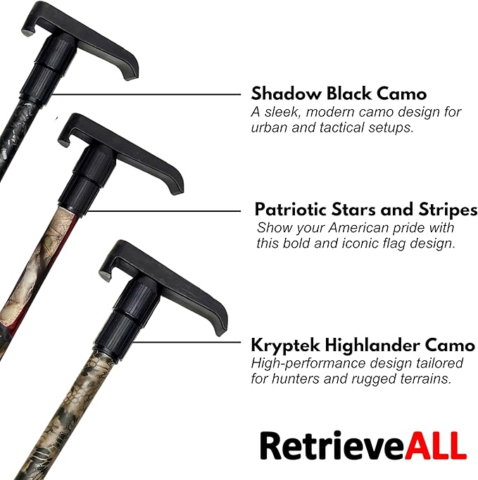 Telescoping Cargo Tool/Multi-Use Cargo Retriever/Extendable Reaching Aid/Reacher/Grabber - Marsh Grass Camo