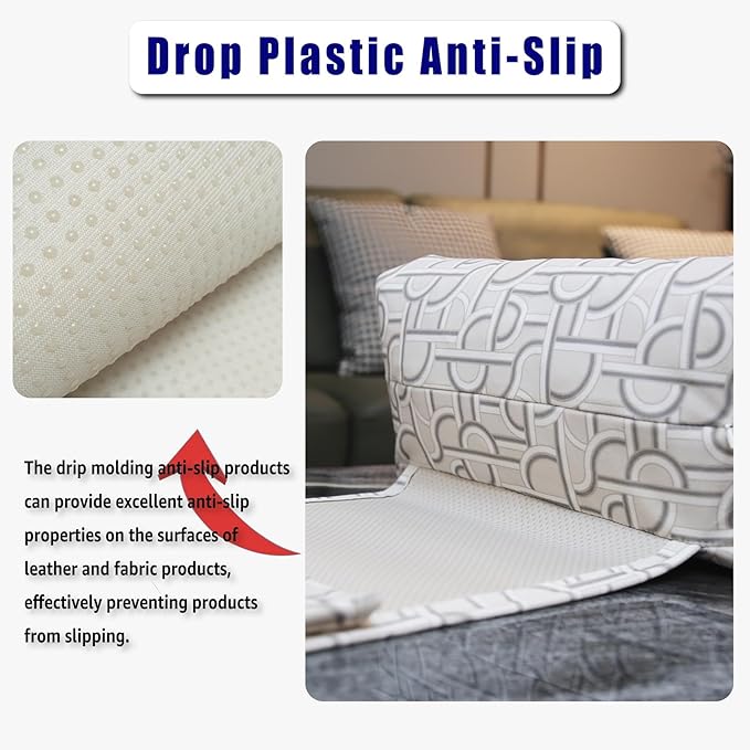 Non-Slip Head Pillow for Recliners - Neck Support Cushion with Velvet Cover for Pain Relief at Home, Office and Travel (Light Geometry)
