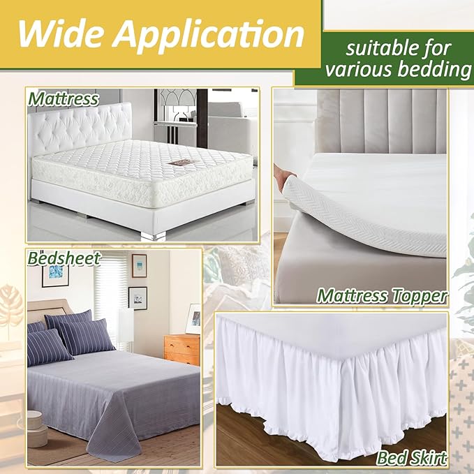 TEUVO 11cm(4.3") X 6M(19.7FT) Non Slip Couch Cushion Grips Holders Mattress Pads Strips Keep Mattress Bed Sheet Sofa Couch Cushion from Sliding Self Adhesive Hook and Loop Tape for Mattress Furniture