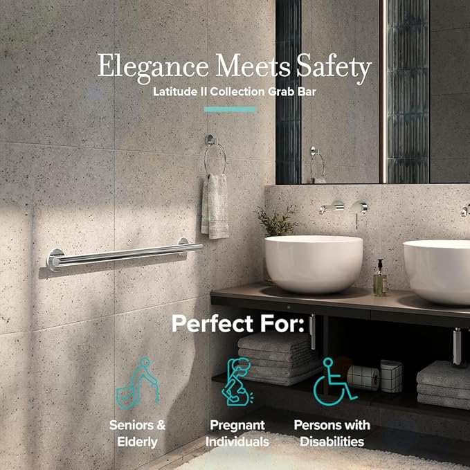 Gatco 858A Latitude II Grab Bar, 54", Chrome
