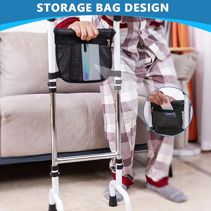 Standing Aid for Elderly, Adjustable Height Carbon Steel Walking Aids for Seniors with Anti-Slip Suction Foot Pads, Thickened and Enhanced Load-Bearing Mobility Aids for Bed, Couch, Chair, Toilet