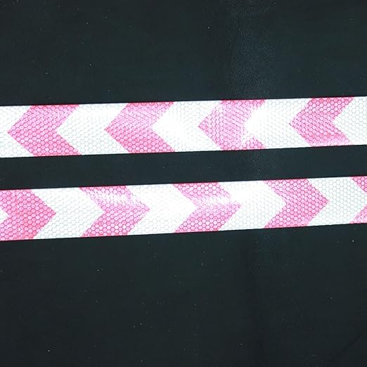 Red and White Reflective Tape 2 inch X 166 feet, Outdoor Waterproof Hazard Conspicuity Warning Industrial Marking Tape
