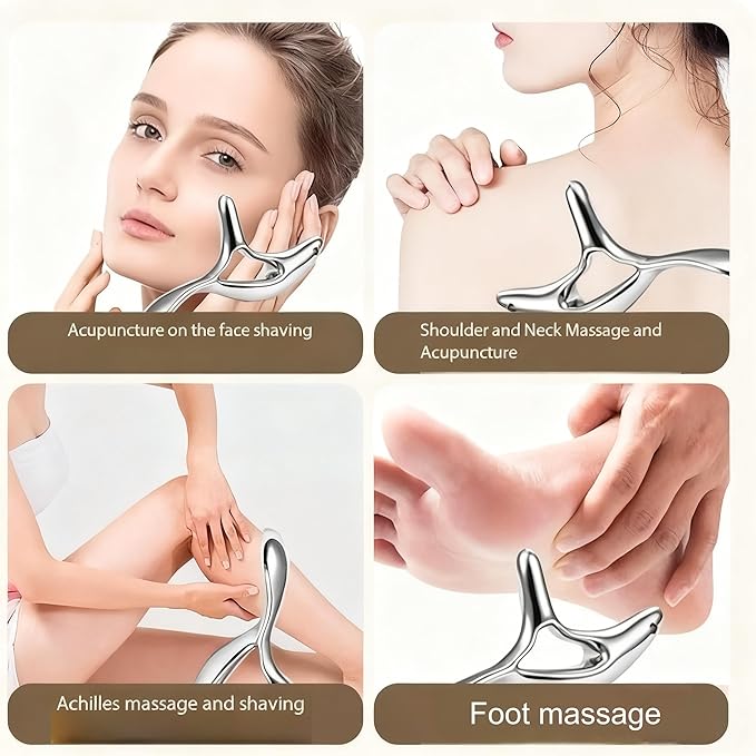 Trigger Point Massage Tool for Deep Tissue Pain Relief, Gua Sha & Muscle Scraper Tool for Full Body, Thumb Saver Acupressure Tool Relieve Plantar Fasciitis,Neck Massager