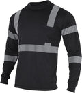 VENDACE Safety Reflective High Visibility Long Sleeve Shirts ANSI Class 3 Hi Vis Construction Work T Shirts for Men