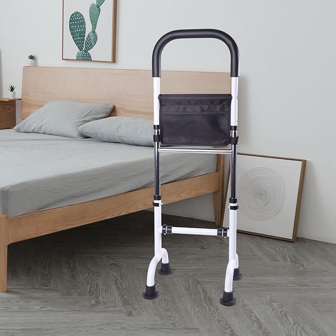 Stand Assist Mobility Aid Rail for Seniors – Adjustable Safety Grab Bar for Bed, Couch, Chair, Toilet – Non-Slip Base, Easy to Install, Stability Support for Sitting & Standing
