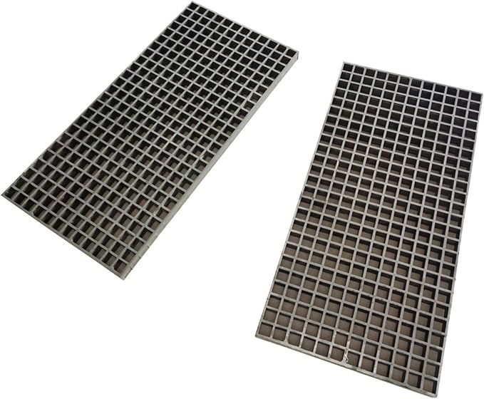 3.3ft*1.6ft Fiberglass Grating 1.5'' Thickness Gray Car Wash Grille Rectangle FRP Floor Grid for Floors Outdoor Drain Cover (1 PC)