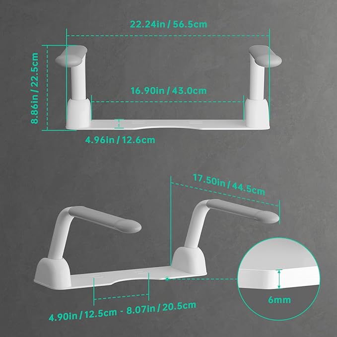 Toilet Safety Rails for Seniors, Super Heavy Duty Handicap Toilet Rails with Foldable Handles, Toilet Safety Frame Rails with Arms for Disabled Pregnant, Toilet Assistance for Elderly