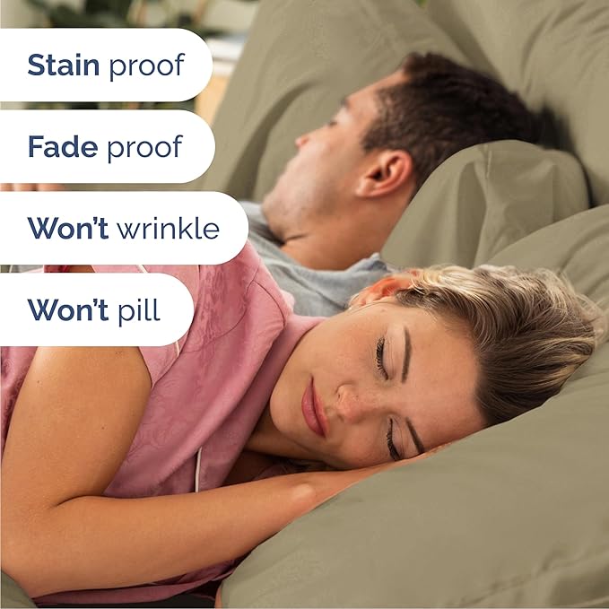 Cal King 6 Piece Sheet Set - Cooling & Breathable Bed Sheets - Hotel Luxury Bed Sheets for Women, Men, Kids & Teens - Bedding w/Deep Pockets & Easy Fit - Soft & Wrinkle Free - Cal King Khaki Sheets