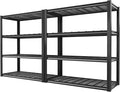 REIBII 40" W Storage Shelves 2200LBS Garage Shelving Heavy Duty Metal Shelving Adjustable Metal Shelves Industrial 4 Tier Shelf for Warehouse Basement Pantry Kitchen, 2 Pack