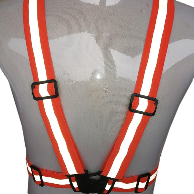 zojo Reflective Vest | Lightweight, Adjustable & Elastic | Safety & High Visibility for Running, Jogging, Walking,Cycling | Fits Outdoor Clothing (1 Pack, Neon Orange)
